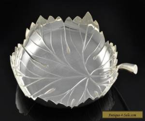 Item Chinese Signed Silver Leaf Dish for Sale