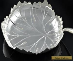 Item Chinese Signed Silver Leaf Dish for Sale