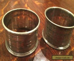 Item pair of Beautiful vintage Silver Plated Napkin Rings 2.3cm x 4.5cm for Sale