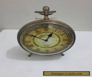 Item Unique & Decorative Antique Brass Roman Table Desk  Clock  for Sale