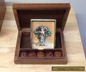 Item ANTIQUE JOB LOT WOODEN BOXES WITH BRASS INLAY for Sale