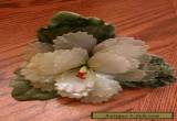 Beautiful Vintage Carved Jade Leaf flower for Sale