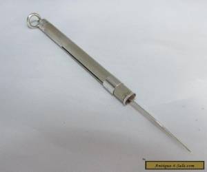 Item Old antique Art Deco retracting sterling silver toothpick for Sale