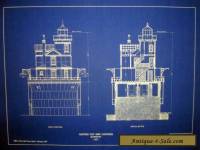 Fourteen Bank Lighthouse 1887 blueprint plan drawing 18x22  (237)
