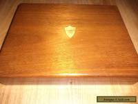 wooden oak vintage cutlery box