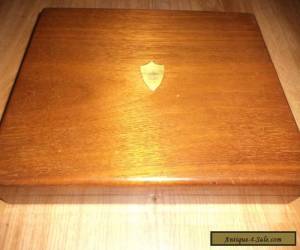 wooden oak vintage cutlery box for Sale