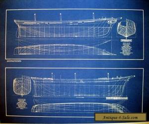 Ships Half Hull Model Blueprint Plans 1854 20x28 (279) for Sale