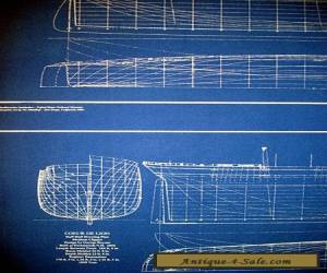 Item Ships Half Hull Model Blueprint Plans 1854 20x28 (279) for Sale