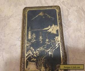 Item Beautiful Vintage Japanese Motif Mixed Metal Shakudo Gold Cigarette Case for Sale