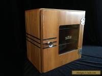 Vintage Sterilizer Barber / Medical Wooden Cabinet / Wood Box with Glass shelves