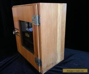 Item Vintage Sterilizer Barber / Medical Wooden Cabinet / Wood Box with Glass shelves for Sale