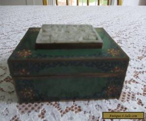 Item Cloisonne Enamelled Box w/Carved Jade Dragon Lid: Antique for Sale