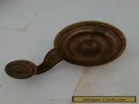 Antique Vintage Ornate Bell Pull Handle Brass & Wood in Working Order