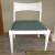 Vintage Mid Century Danish Modern Painted White Dining Accent Desk Chair for Sale