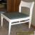 Vintage Mid Century Danish Modern Painted White Dining Accent Desk Chair for Sale