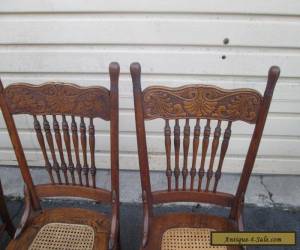 Item 56629   Set 4 Antique Solid oak Dining room Chair s Chairs for Sale