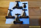 4 Vintage Brass Home / Garden Taps And Spare Handle .With Fittings  for Sale