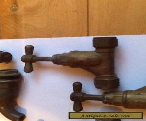 Item 4 Vintage Brass Home / Garden Taps And Spare Handle .With Fittings  for Sale