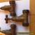 4 Vintage Brass Home / Garden Taps And Spare Handle .With Fittings  for Sale