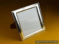 Beautiful Vintage Sterling Silver Photo Frame on Solid Wood base, European Made