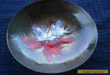 Vintage enamel on copper trinket dish   for Sale