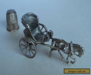 Item Antique Victorian Solid Silver Horse & Trap - Unusual Item for Sale