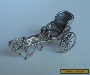 Item Antique Victorian Solid Silver Horse & Trap - Unusual Item for Sale