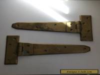Vintage Brass Hinges x2 Large & heavy.
