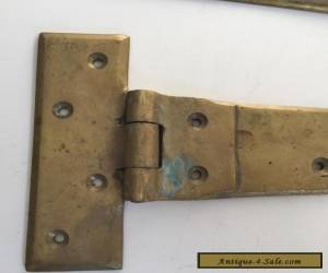 Item Vintage Brass Hinges x2 Large & heavy. for Sale