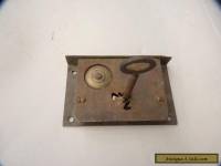 Rare Antique Security alarm Bell Lock with Key