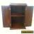 SWEET VINTAGE MAHOGANY CABINET 2 INLAID DOORS SINGLE SHELF INTERIOR 46x37x22cm for Sale