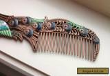 Art Nouveau Copper Vintage Peacock Hair Comb for Sale