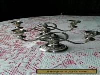 Pair of silver plated candle holders