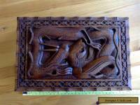 large vintage hand-carved wooden 'Dragon' box