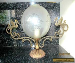 Item ART NOUVEAU FRENCH BRONZED LAMP UNIQUE MASSIVE GLOBE  for Sale