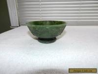 Antique Chinese Nephrite Hardstone Bowl Lotus Style Foot  NR