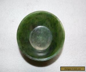 Item Antique Chinese Nephrite Hardstone Bowl Lotus Style Foot  NR for Sale