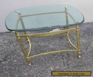 Item Mid-Century Brass Glass-Top Side Table #2888A for Sale