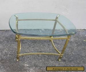 Item Mid-Century Brass Glass-Top Side Table #2888A for Sale