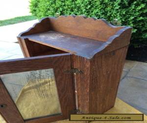 Item  Antique Oak Medicine Cabinet With Mirror for Sale