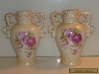 VICTORIAN ART NOUVEAU ROYAL WETTINA ? ROBERT HANKE PAIR VASES