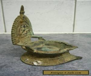 Item ANTIQUE BRONZE OIL LAMP INDIA for Sale