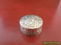 ANTIQUE / VINTAGE SOLID SILVER IRAQI PILL BOX