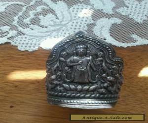 BEAUTIFUL VERY OLD CHINESE SILVER BUDDHA CUFF for Sale