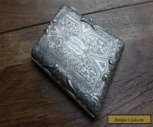 Item Antique Sterling Art Nouveau Calling Card Case HM Birmingham 1905 for Sale