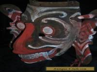 orig $499-RITUAL DAYAK HUDOG MASK 1900S 16" 