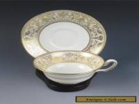 Wedgwood GOLD FLORENTINE CUP & SAUCER Porcelain England W4219 Dragons