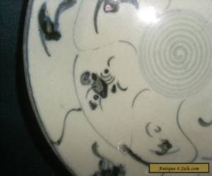 Item Early Antique Chinese Celadon Blue Spiral Design & Decoration Plate for Sale