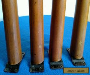 Item  Mid Century Modern Wood Furniture Legs With Original Hareware 20" Set Of 4 for Sale