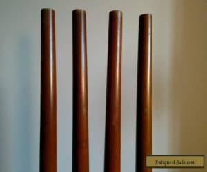 Item  Mid Century Modern Wood Furniture Legs With Original Hareware 20" Set Of 4 for Sale